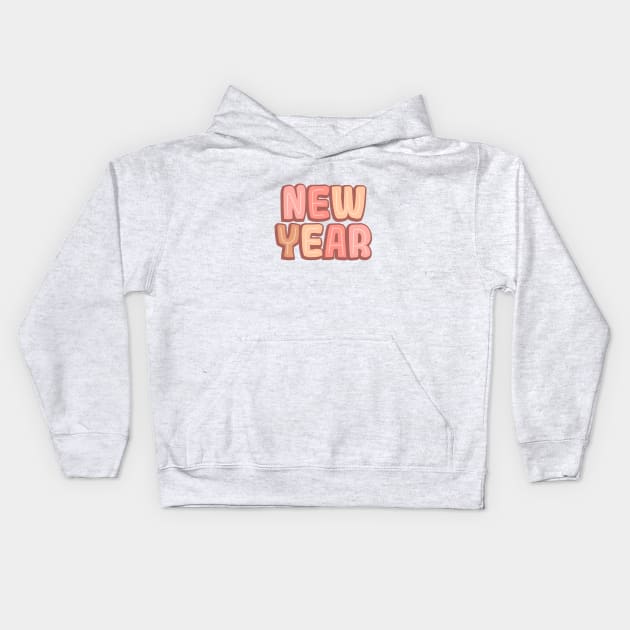 Happy New year Kids Hoodie by Hexbees 